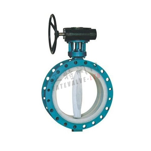 918.com防腐蜗轮对夹衬氟蝶阀