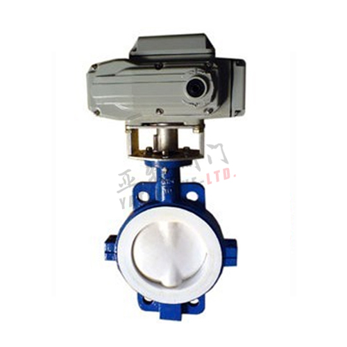 918.com防腐气动对夹全衬氟蝶阀